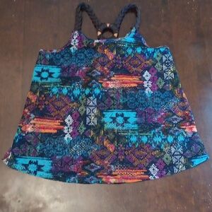 Vintage Aztech Print Woven top